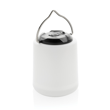 Logo trade promotional gifts picture of: Limio RCS recycled plastic portable re-chargeable table lamp