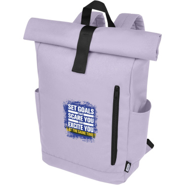 Logo trade promotional merchandise picture of: Byron 15.6" GRS RPET roll-top backpack 18L