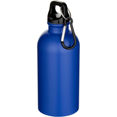 Logo trade business gift photo of: Oregon 400 ml matte RCS recycled single wall stainless steel water bottle with carabiner