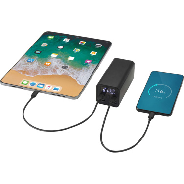 Logo trade promotional gifts image of: Acamar 20.000 mAh 70W recycled aluminium laptop power bank