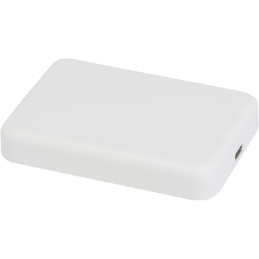 Logo trade promotional gift photo of: Acrab 5000 mAh 15W magnetic wireless power bank with 20W PD - made from recycled plastic