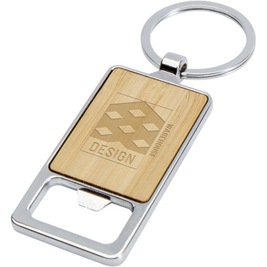 Logo trade advertising products picture of: Snapper bamboo keychain with bottle opener