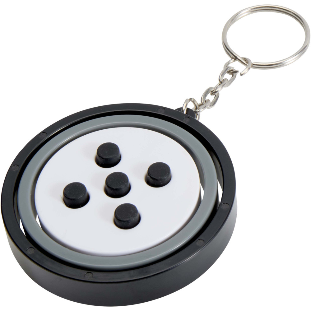 Logotrade corporate gifts photo of: Spinx recycled plastic gyroscope fidget keychain