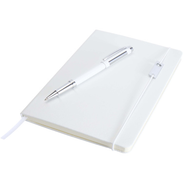 Logo trade promotional item photo of: Legato Elegance A5 hard cover notebook and rollerball pen set