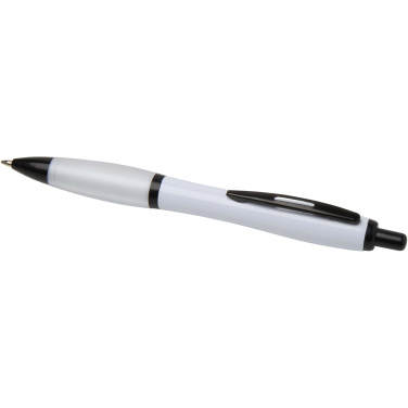 Logotrade promotional giveaways photo of: Nash recycled plastic ballpoint pen with black trims (black ink)