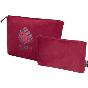 Logo trade promotional gifts image of: Swift GRS recycled velvet toiletry bag set
