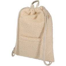 Bear GRS recycled sherpa drawstring backpack 9L