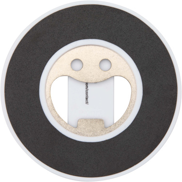 Logotrade business gift image of: Ain recycled plastic magnetic phone stand with bottle opener
