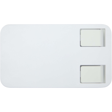 Logo trade promotional products picture of: Alhena recycled plastic foldeable phone holder with metal desk stand