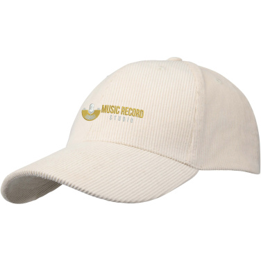 Logo trade promotional product photo of: Hutton 6 panel recycled corduroy cap