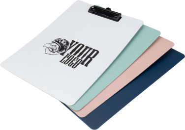 Logo trade promotional giveaways image of: Writing pad with clip