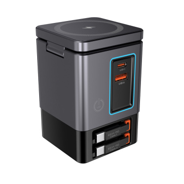 Logo trade promotional product photo of: Urban Vitamin Sacramento 105W GAN charger+retractable cables