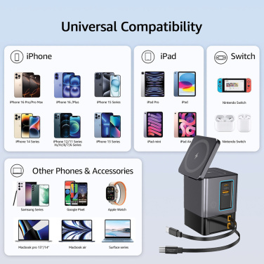 Logo trade advertising product photo of: Urban Vitamin Sacramento 105W GAN charger+retractable cables