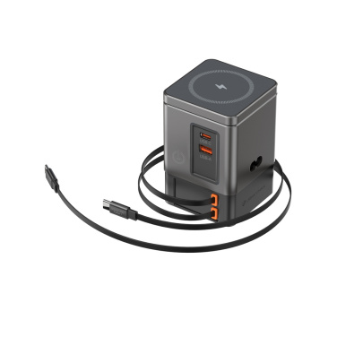 Logo trade business gift photo of: Urban Vitamin Sacramento 105W GAN charger+retractable cables