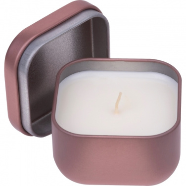 Logo trade promotional giveaway photo of: Candle in tin PRAGUE