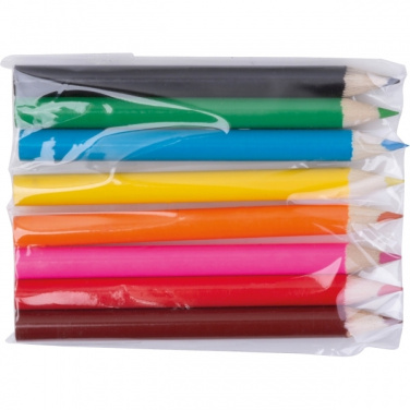 Logo trade promotional products image of: Case with Colored Pencils CARLTON