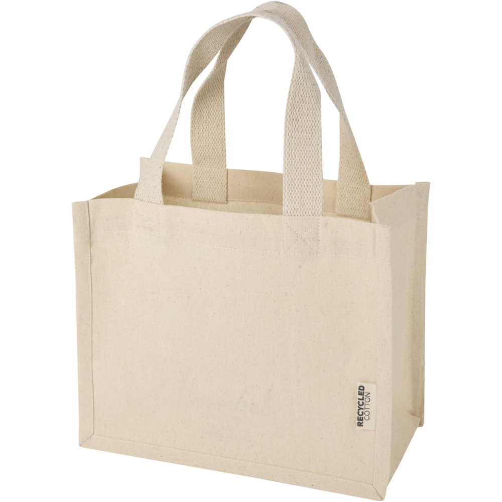 Logo trade promotional gifts picture of: Odessa 220 g/m² GRS recycled cotton mini gusset tote bag 9L