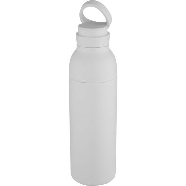 Illuminate 650 ml RCS recycled stainless steel double wall insulated water bottle, White – detail view 6