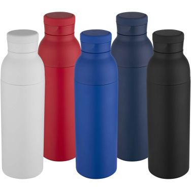 Illuminate 650 ml RCS recycled stainless steel double wall insulated water bottle, White – detail view 7