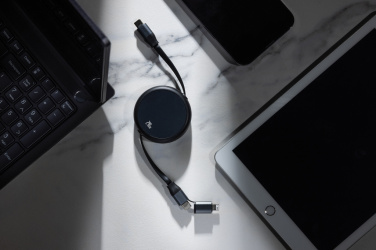 Logo trade promotional items picture of: Terra RCS recycled aluminium retractable 240W 2-in-1 cable