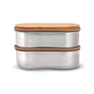 Logo trade promotional products picture of: Black+Blum Stainless Steel Double Bento Box
