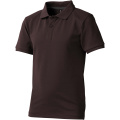 Calgary short sleeve kids polo, Chocolate brown
