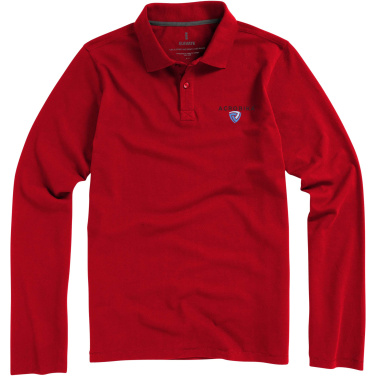 Logo trade business gifts image of: Oakville long sleeve men's polo
