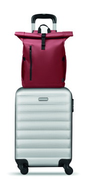 Logo trade corporate gifts image of: Rolltop laptop rucksack 600D