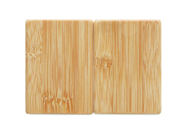 Logo trade promotional giveaway photo of: Bamboo salt & pepper set