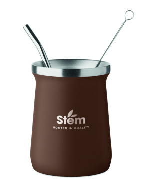 Logo trade promotional giveaways image of: Yerba mate tea cup