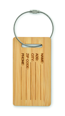 Logotrade business gift image of: Bamboo luggage tag