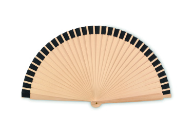 Logo trade business gift photo of: Wooden hand fan