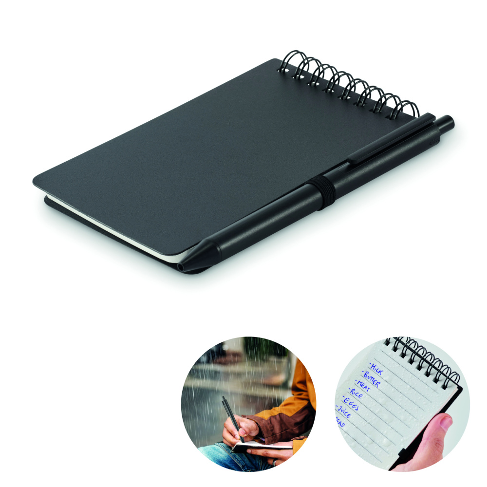 Logo trade promotional giveaways picture of: Water repellent notepad
