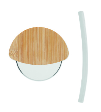 Logotrade promotional merchandise image of: Round bamboo pizza cutter