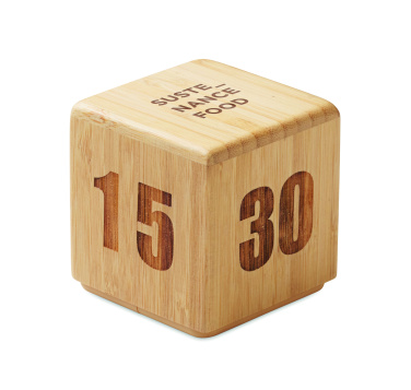 Logo trade corporate gift photo of: Bamboo twist snooze timer