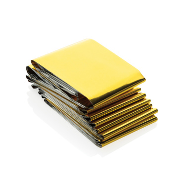 Logotrade promotional item image of: Solra emergency blanket in RCS recycled RPET pouch