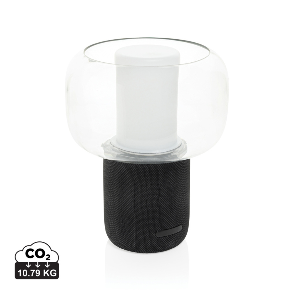 Logo trade promotional giveaways image of: Lux RCS recycled plastic 10W speaker lamp