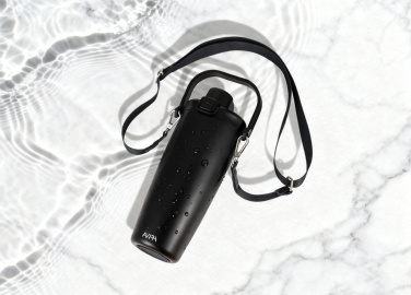 Logo trade promotional item photo of: Avira Ayala RCS re-steel duosip lockable crossbody tumbler