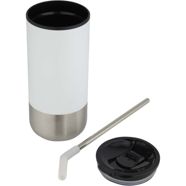 Logo trade promotional gifts image of: Grayson 480 ml RCS recycled insulated tumbler with straw