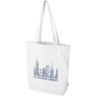 Logo trade promotional items image of: Odisha 180 g/m² OCS organic wide bottom tote bag 11L