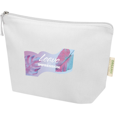 Logo trade promotional gifts picture of: Odisha 180 g/m² OCS organic toiletry bag 1L