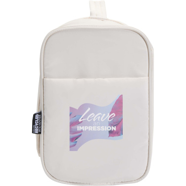 Logo trade promotional product photo of: Puffer GRS recycled hangable toiletry bag 8L
