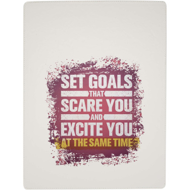 Logo trade promotional giveaway photo of: Clast A4 clipboard with magnetic closure and RCS recycled ballpoint pen (black ink)