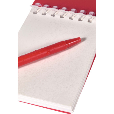 Logo trade business gifts image of: Lig Mini recycled outdoor soft cover notebook and ballpoint pen set (black ink)