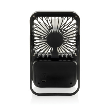 Logotrade promotional gift image of: Aervina RCS recycled plastic re-chargeable desk fan