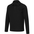 Apollo long sleeve unisex polo, Black