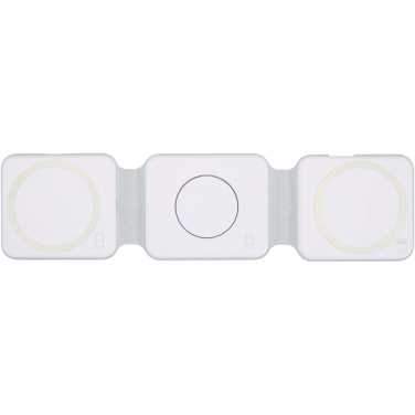 Logo trade promotional products picture of: Armus 3-in-1 15W recycled plastic foldable wireless charger