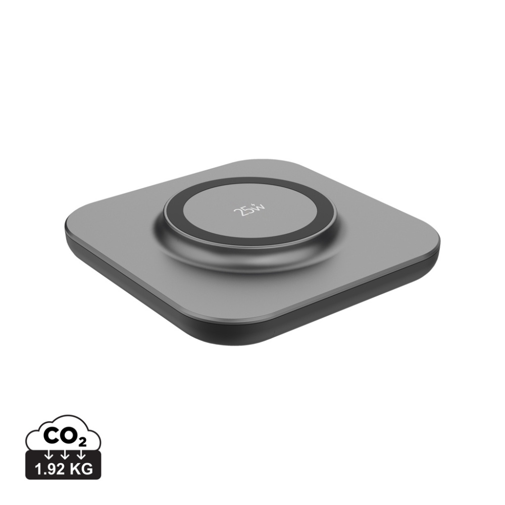 Logo trade corporate gifts image of: Quantum ultra-fast 25W magnetic wireless charging pad