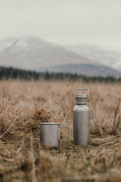 Logo trade promotional products image of: Nordic Drift Trail Ultra Light Titanium 600ml Water Bottle