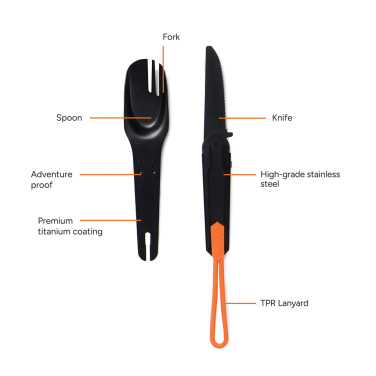 Logo trade advertising product photo of: Nordic Drift Trail 4 in 1 outdoor cutlery
